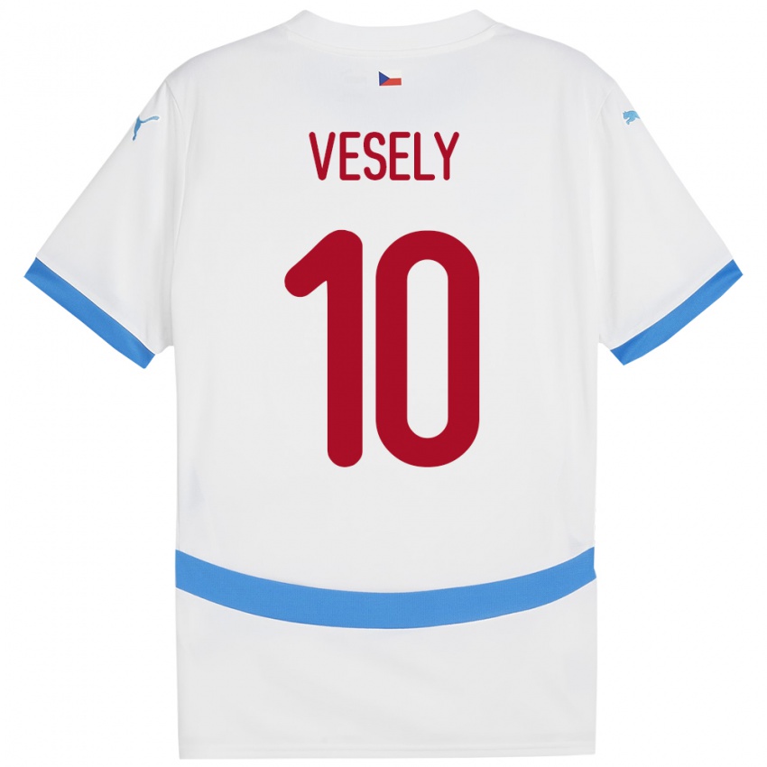 Niño Camiseta Chequia David Vesely #10 Blanco 2ª Equipación 24-26 La Camisa