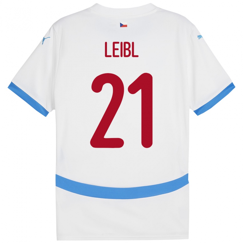 Niño Camiseta Chequia Adam Leibl #21 Blanco 2ª Equipación 24-26 La Camisa