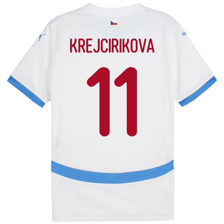 Niño Camiseta Chequia Tereza Krejčiříková #11 Blanco 2ª Equipación 24-26 La Camisa