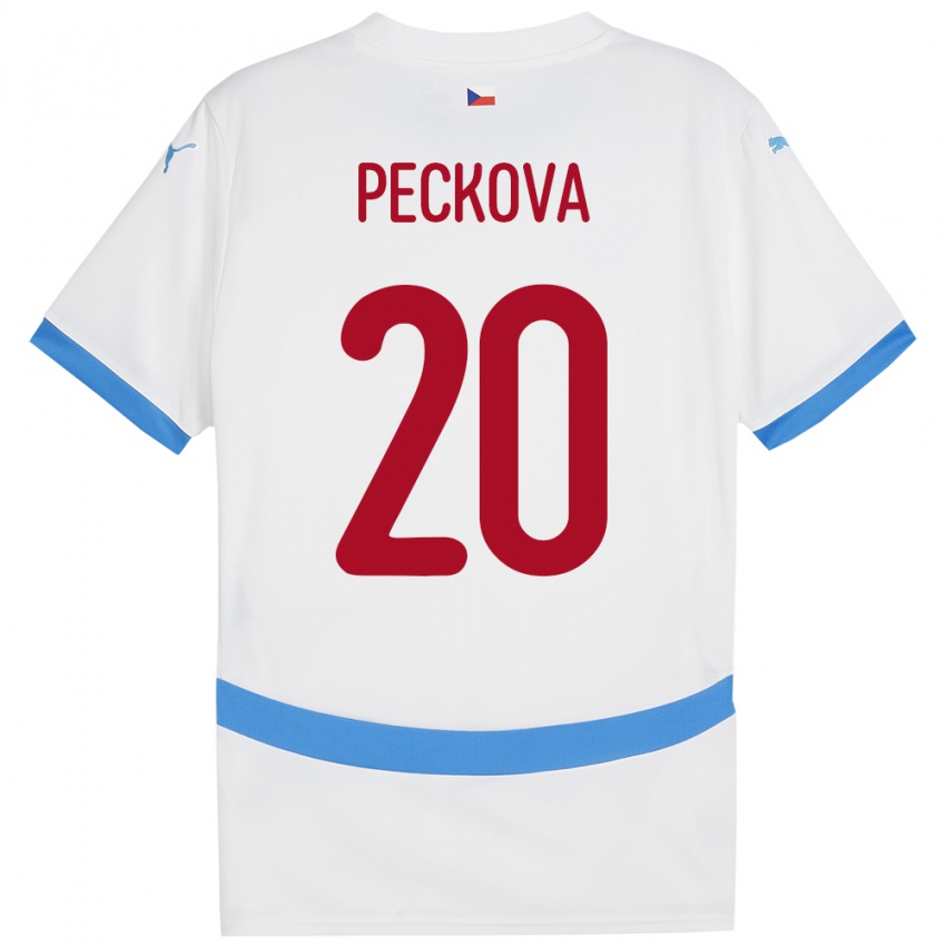 Niño Camiseta Chequia Alena Pěčková #20 Blanco 2ª Equipación 24-26 La Camisa