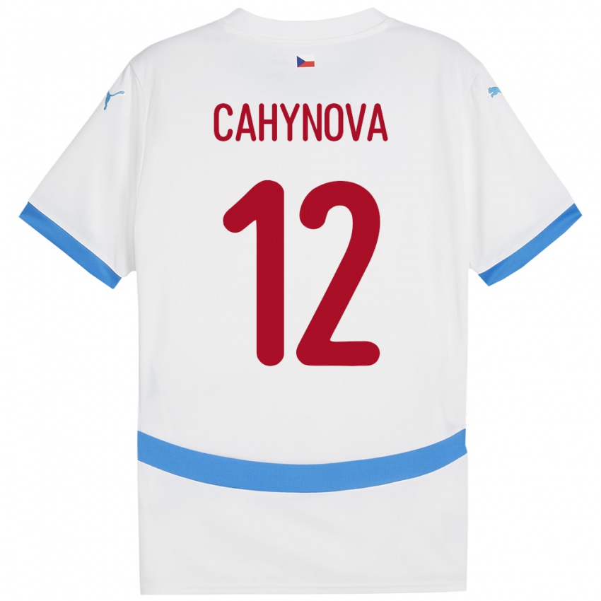 Niño Camiseta Chequia Klára Cahynová #12 Blanco 2ª Equipación 24-26 La Camisa