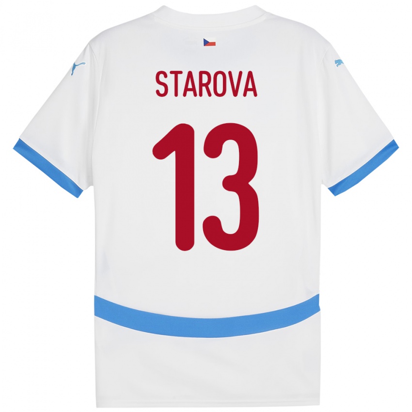 Niño Camiseta Chequia Antonie Stárová #13 Blanco 2ª Equipación 24-26 La Camisa