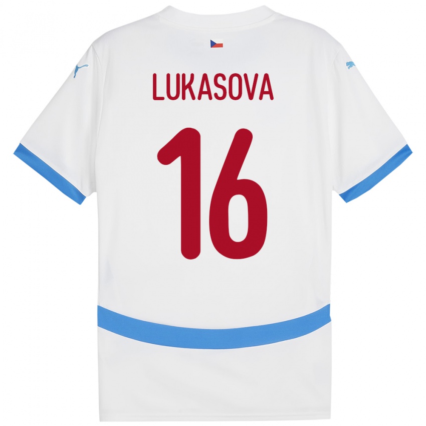 Niño Camiseta Chequia Olivie Lukášová #16 Blanco 2ª Equipación 24-26 La Camisa