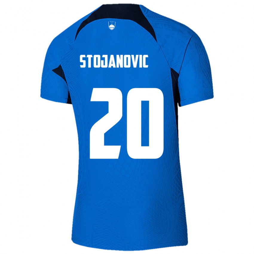 Niño Camiseta Eslovenia Petar Stojanović #20 Azul 2ª Equipación 24-26 La Camisa