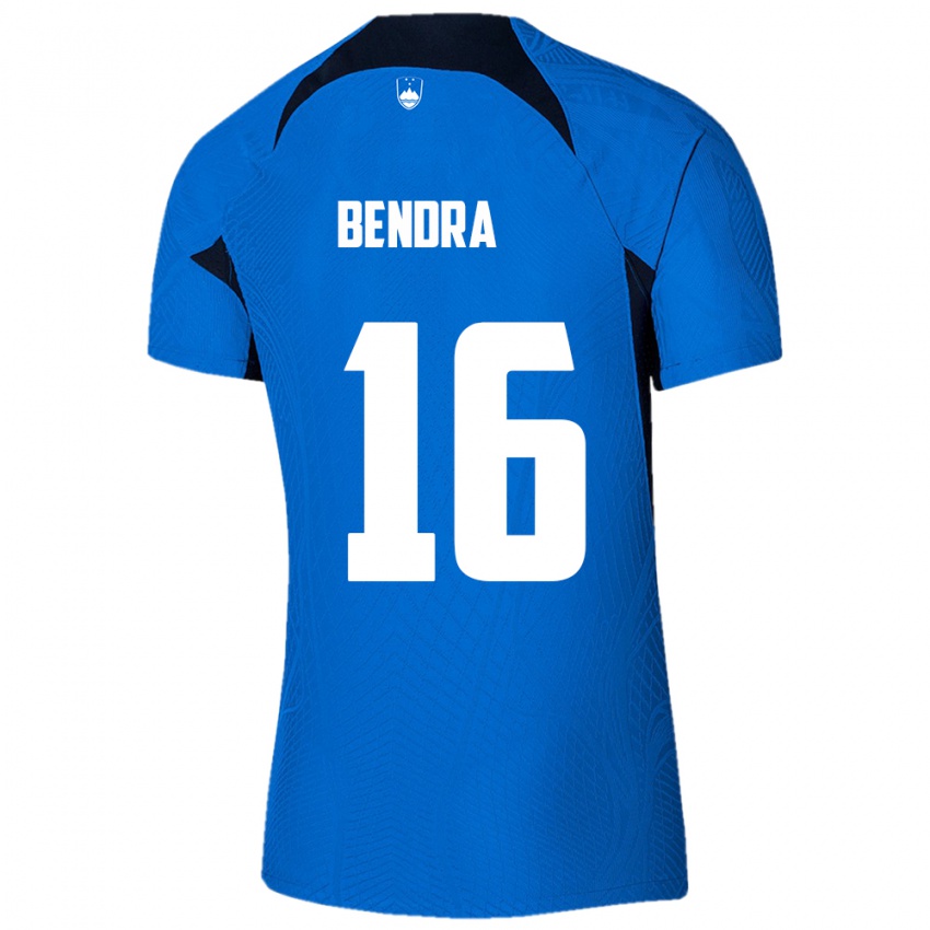 Niño Camiseta Eslovenia Kristjan Bendra #16 Azul 2ª Equipación 24-26 La Camisa