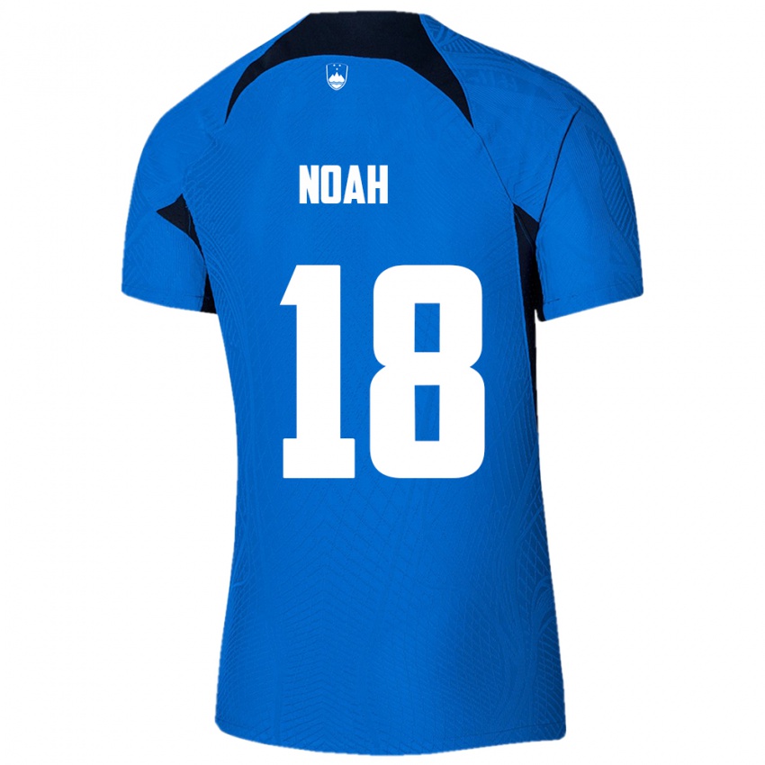 Niño Camiseta Eslovenia Noah Weißbach #18 Azul 2ª Equipación 24-26 La Camisa