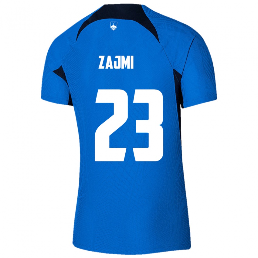 Niño Camiseta Eslovenia Luana Zajmi #23 Azul 2ª Equipación 24-26 La Camisa