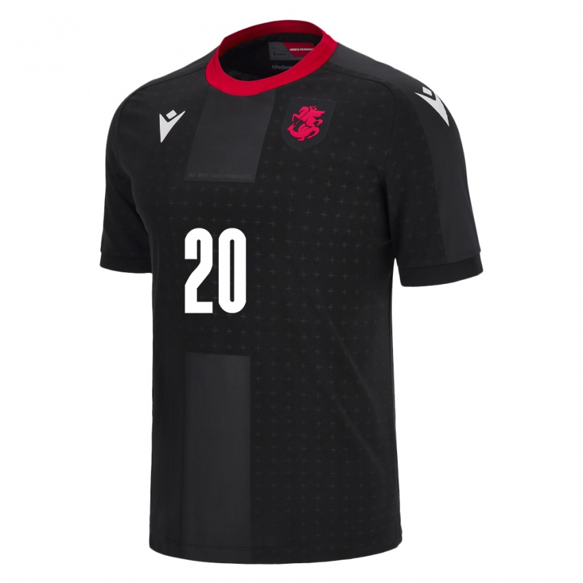 Niño Camiseta Georgia Anzor Mekvabishvili #20 Negro 2ª Equipación 24-26 La Camisa