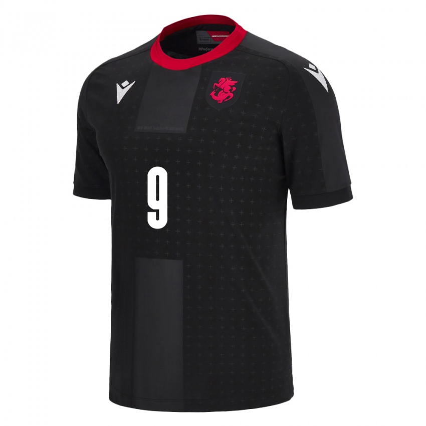 Niño Camiseta Georgia Zuriko Davitashvili #9 Negro 2ª Equipación 24-26 La Camisa