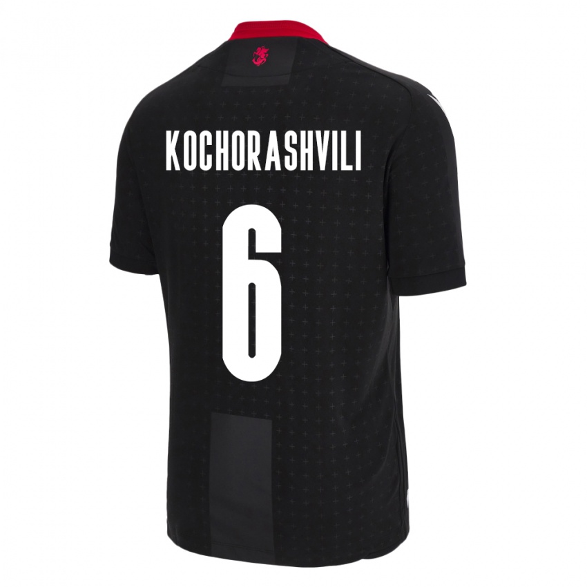 Niño Camiseta Georgia Giorgi Kochorashvili #6 Negro 2ª Equipación 24-26 La Camisa