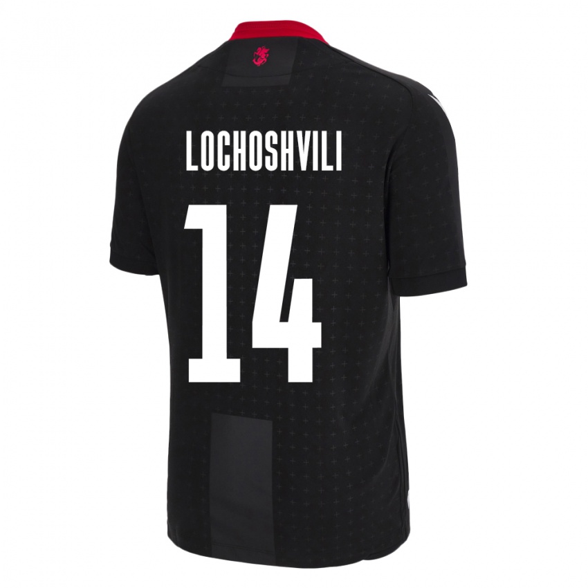 Niño Camiseta Georgia Luka Lochoshvili #14 Negro 2ª Equipación 24-26 La Camisa