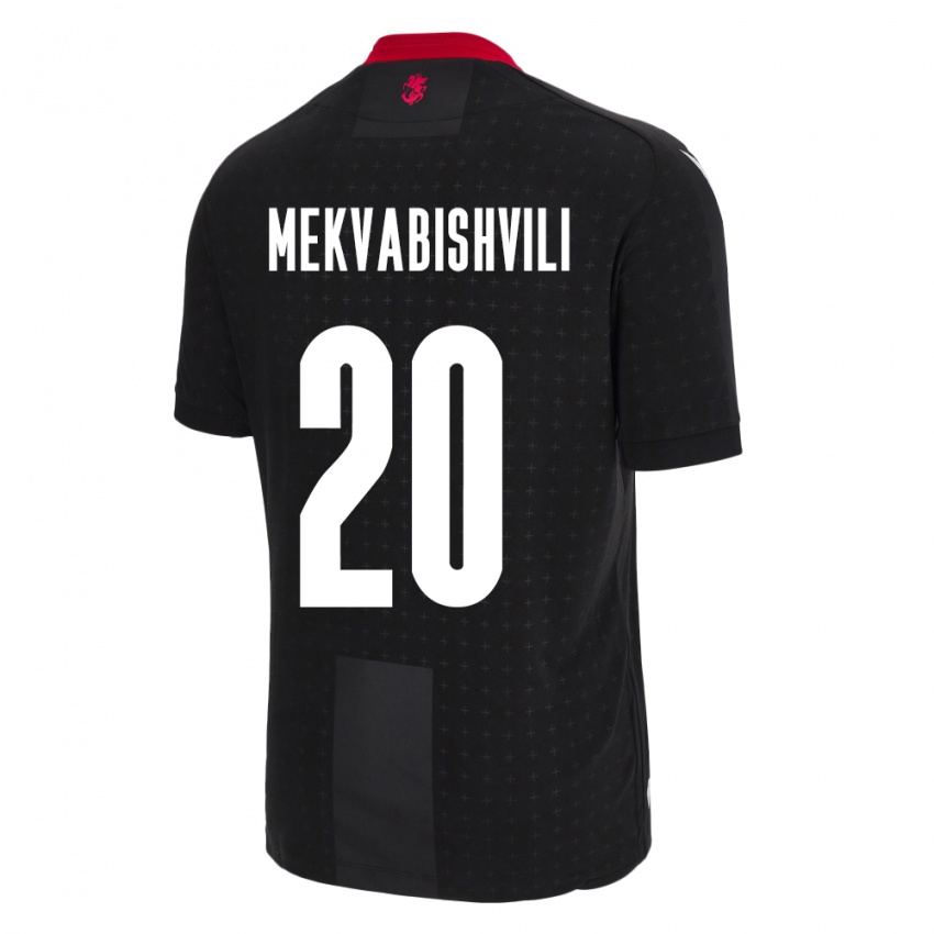 Niño Camiseta Georgia Anzor Mekvabishvili #20 Negro 2ª Equipación 24-26 La Camisa
