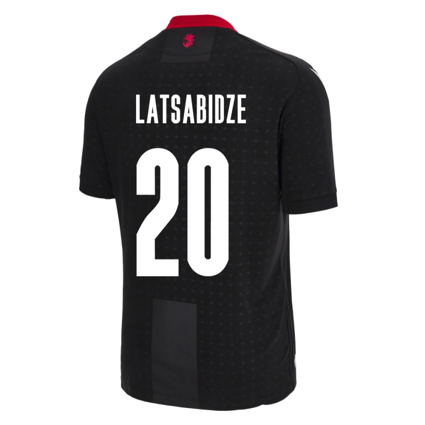 Niño Camiseta Georgia Luka Latsabidze #20 Negro 2ª Equipación 24-26 La Camisa