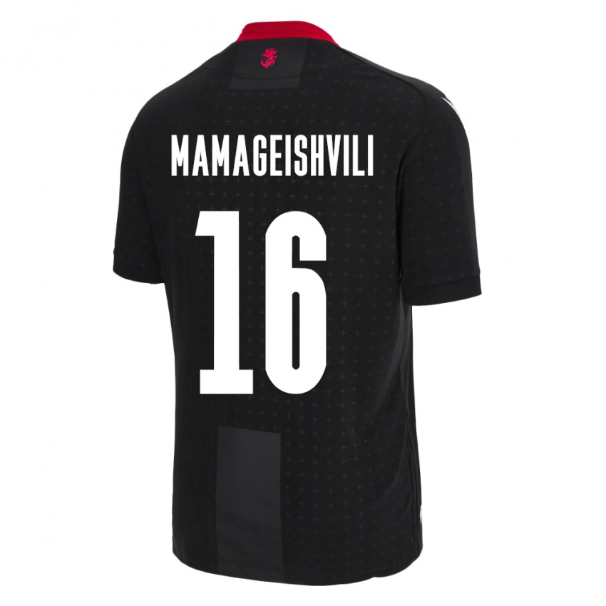 Niño Camiseta Georgia Gizo Mamageishvili #16 Negro 2ª Equipación 24-26 La Camisa