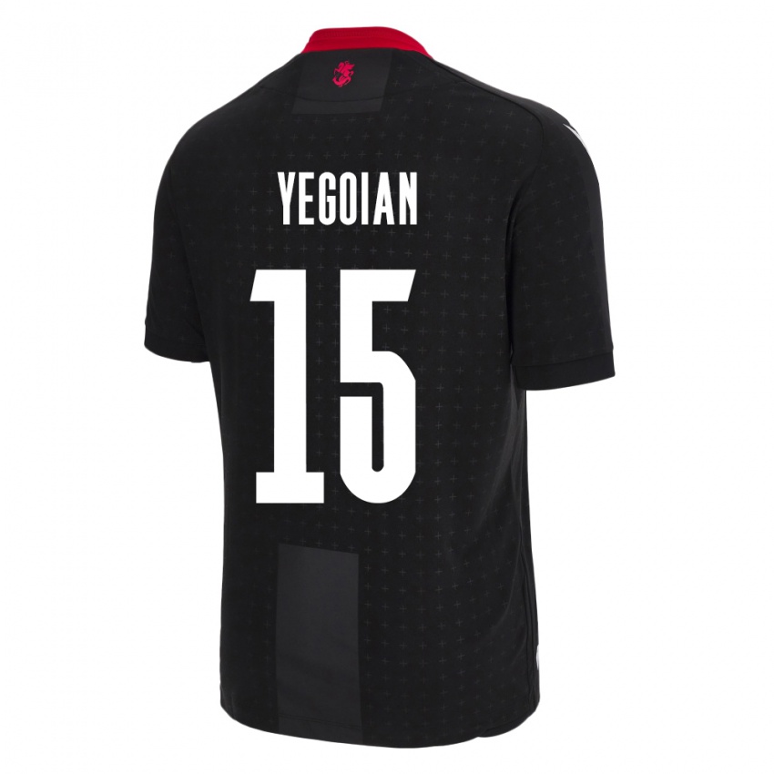 Niño Camiseta Georgia Irakli Yegoian #15 Negro 2ª Equipación 24-26 La Camisa