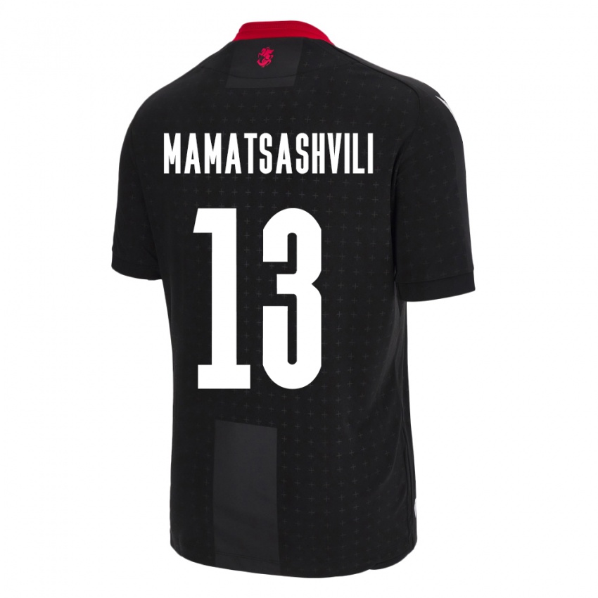 Niño Camiseta Georgia Saba Mamatsashvili #13 Negro 2ª Equipación 24-26 La Camisa