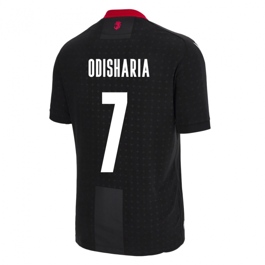 Niño Camiseta Georgia Lasha Odisharia #7 Negro 2ª Equipación 24-26 La Camisa