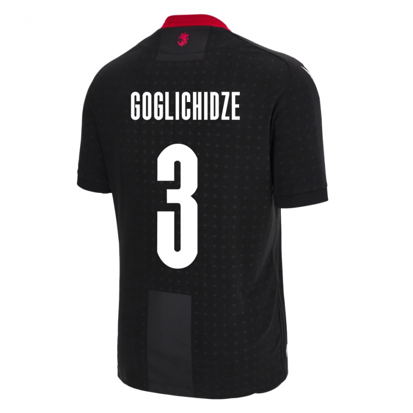 Niño Camiseta Georgia Saba Goglichidze #3 Negro 2ª Equipación 24-26 La Camisa