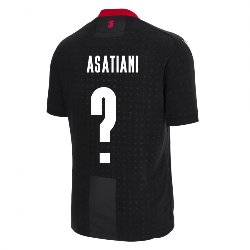 Niño Camiseta Georgia Davit Asatiani #0 Negro 2ª Equipación 24-26 La Camisa