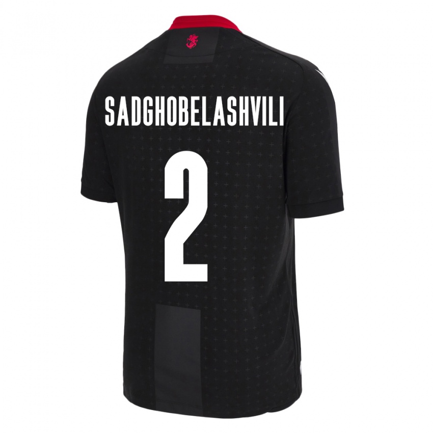 Niño Camiseta Georgia Gela Sadghobelashvili #2 Negro 2ª Equipación 24-26 La Camisa