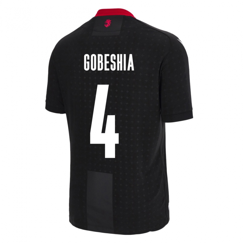 Niño Camiseta Georgia Tengo Gobeshia #4 Negro 2ª Equipación 24-26 La Camisa