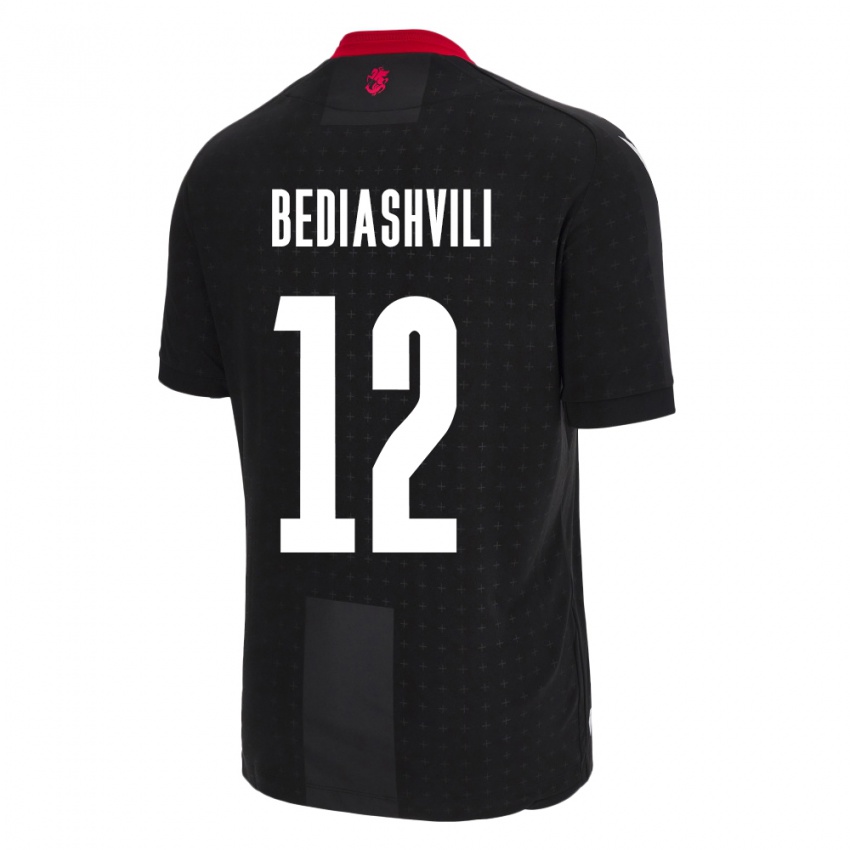 Niño Camiseta Georgia Giorgi Bediashvili #12 Negro 2ª Equipación 24-26 La Camisa