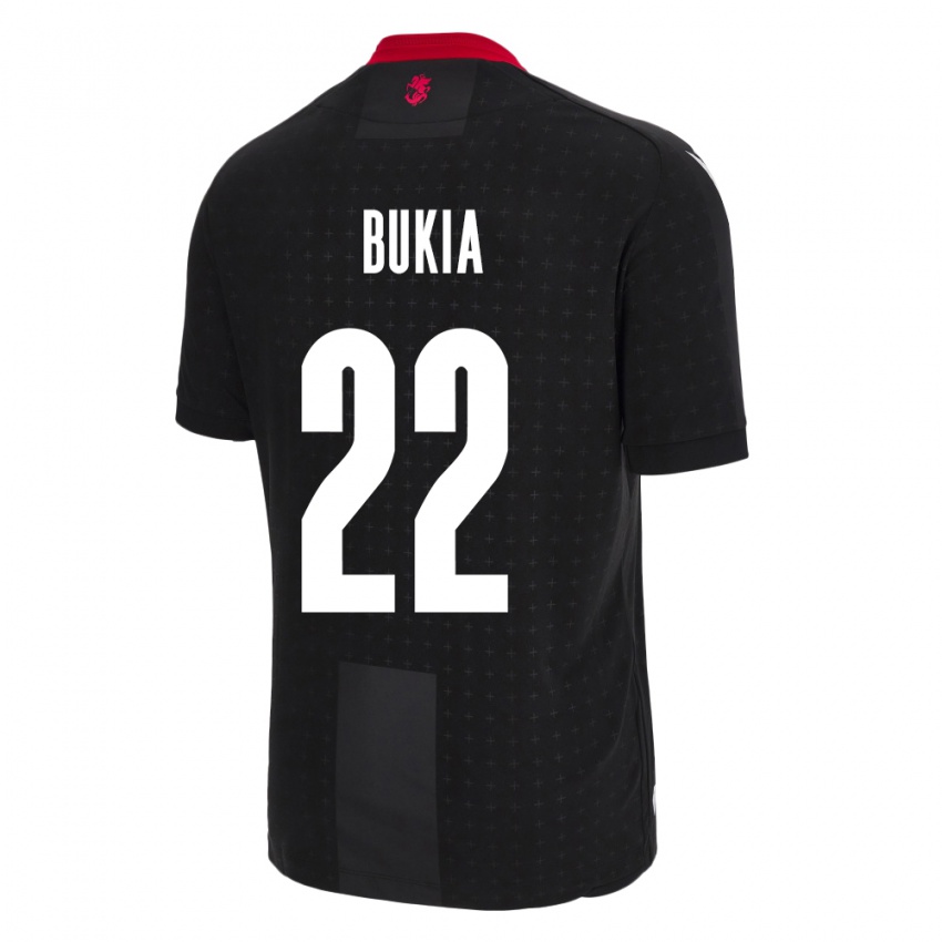 Niño Camiseta Georgia Davit Bukia #22 Negro 2ª Equipación 24-26 La Camisa