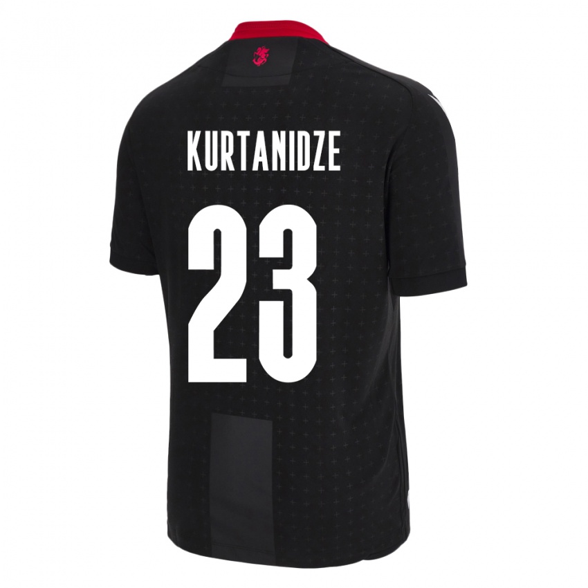 Niño Camiseta Georgia Revaz Kurtanidze #23 Negro 2ª Equipación 24-26 La Camisa