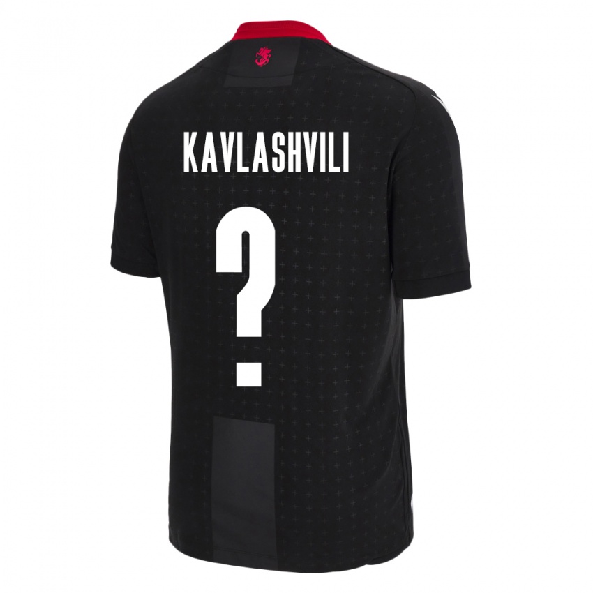 Niño Camiseta Georgia Giorgi Kavlashvili #0 Negro 2ª Equipación 24-26 La Camisa