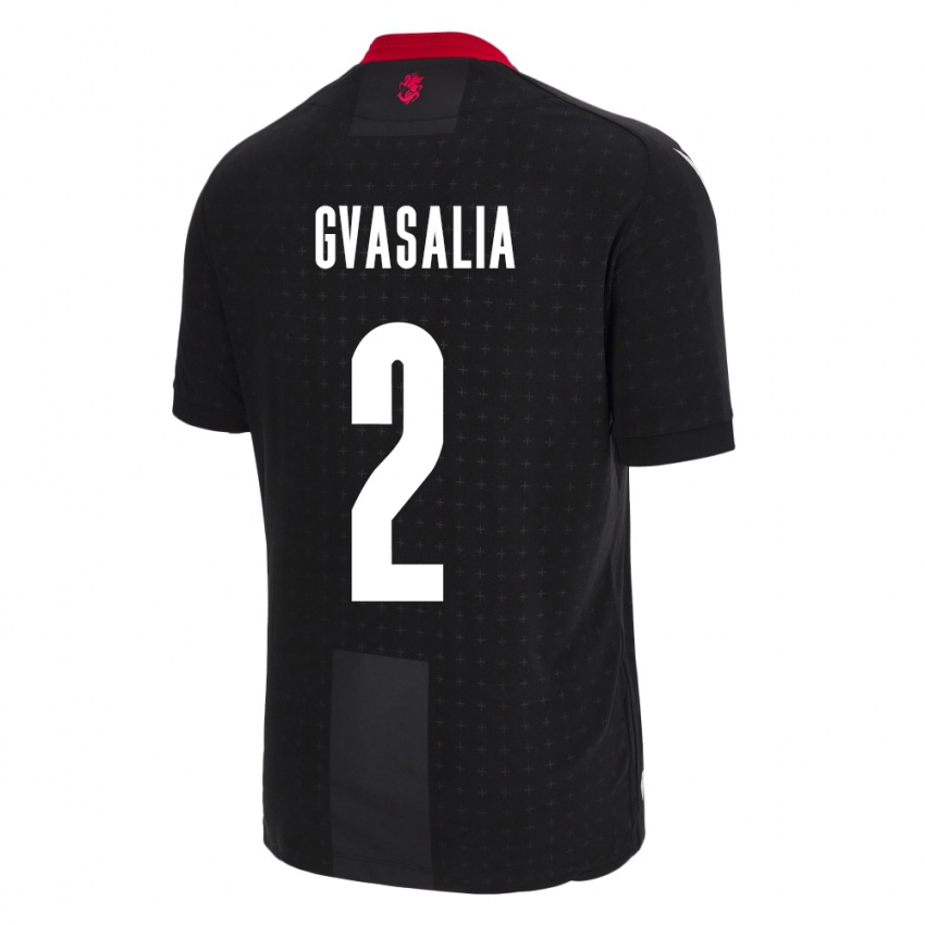 Niño Camiseta Georgia Giorgi Gvasalia #2 Negro 2ª Equipación 24-26 La Camisa