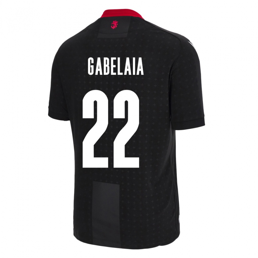 Niño Camiseta Georgia Svetalna Gabelaia #22 Negro 2ª Equipación 24-26 La Camisa