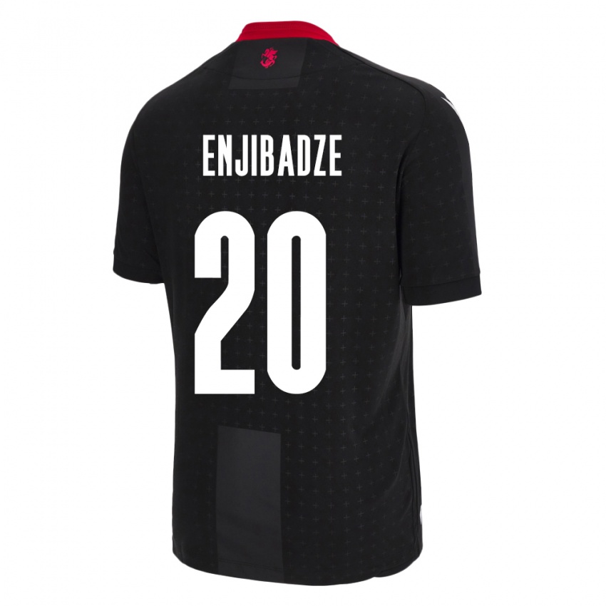 Niño Camiseta Georgia Elene Enjibadze #20 Negro 2ª Equipación 24-26 La Camisa