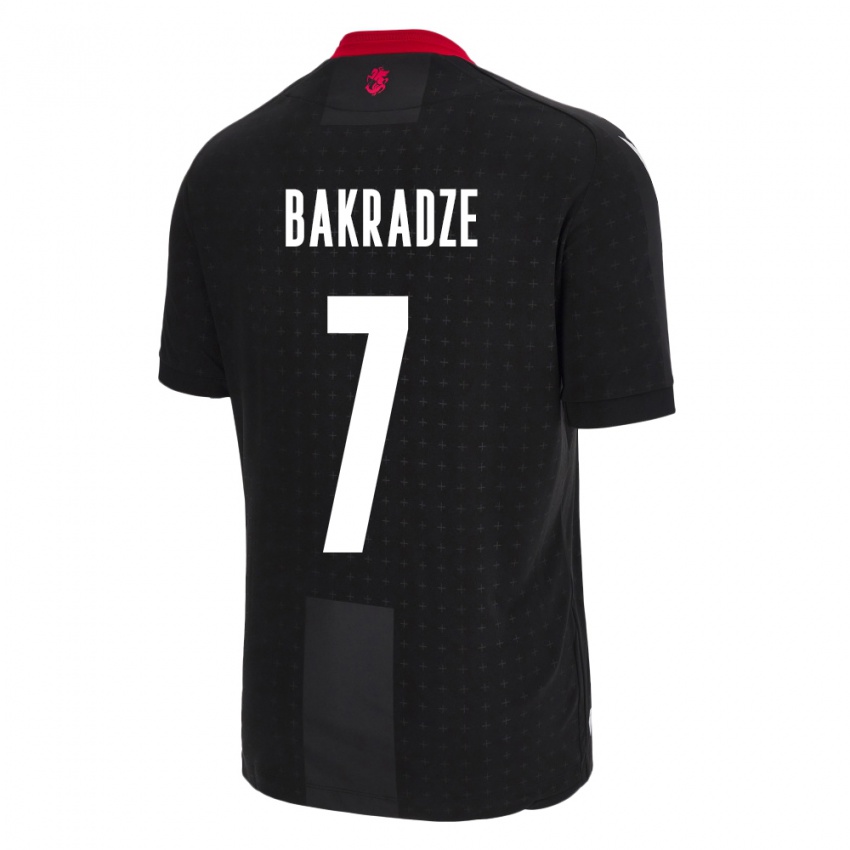 Niño Camiseta Georgia Teona Bakradze #7 Negro 2ª Equipación 24-26 La Camisa