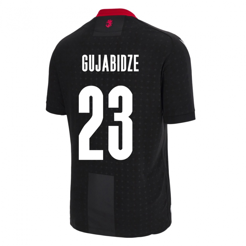 Niño Camiseta Georgia Nino Gujabidze #23 Negro 2ª Equipación 24-26 La Camisa