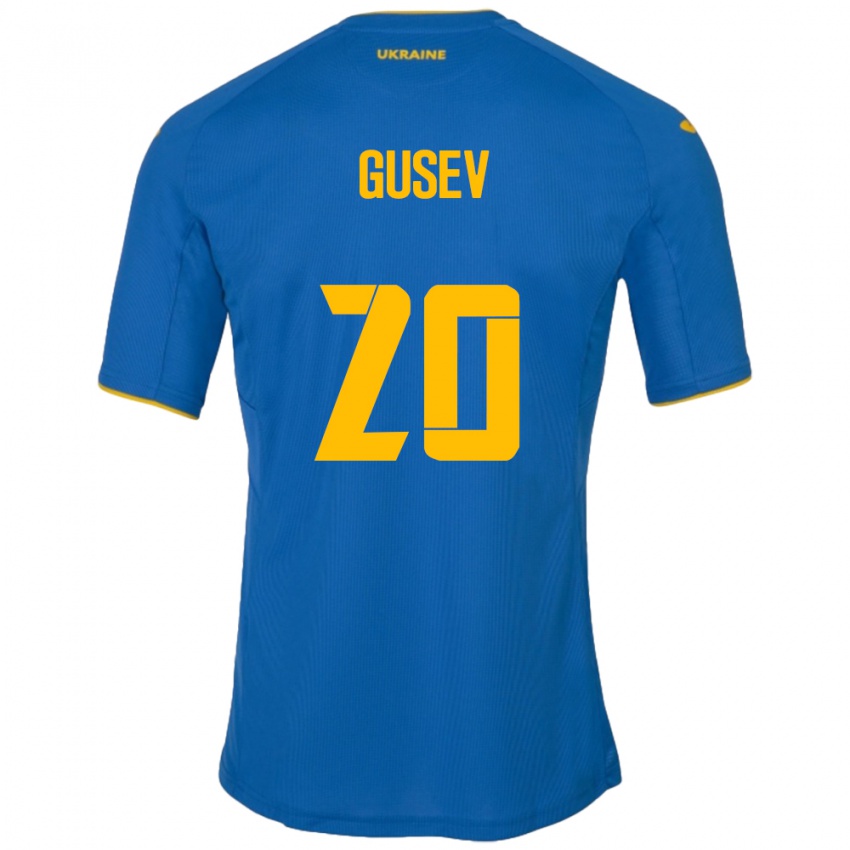 Niño Camiseta Ucrania Oleksiy Gusev #20 Azul 2ª Equipación 24-26 La Camisa