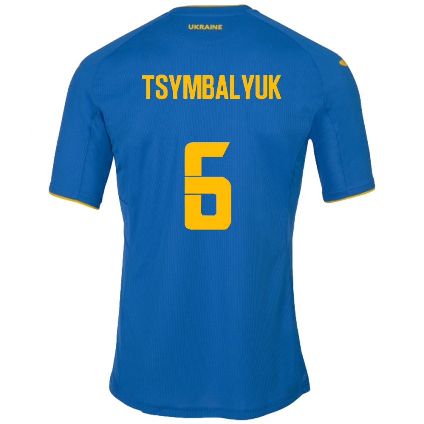 Niño Camiseta Ucrania Maksym Tsymbalyuk #6 Azul 2ª Equipación 24-26 La Camisa