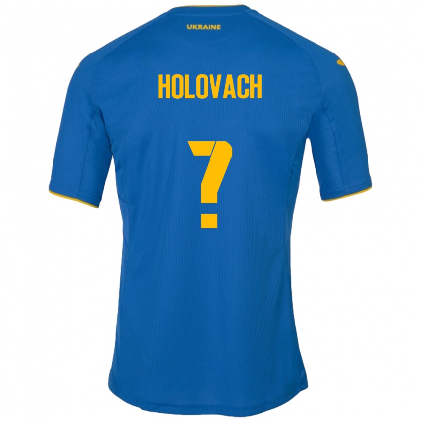 Niño Camiseta Ucrania Viktoriya Holovach #0 Azul 2ª Equipación 24-26 La Camisa