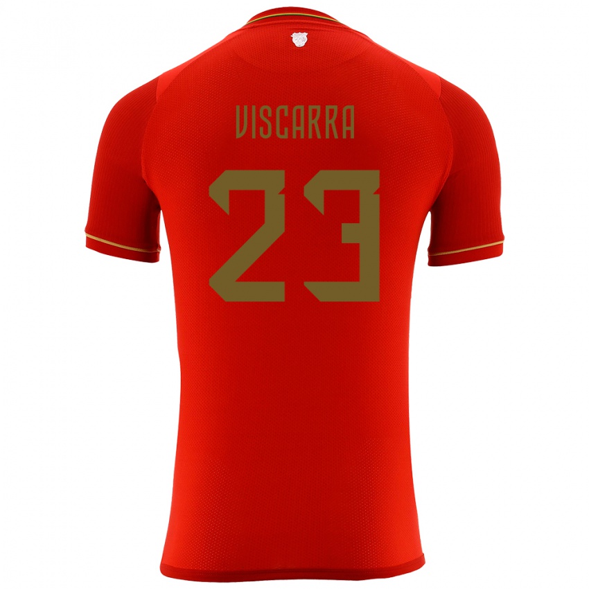 Niño Camiseta Bolivia Guillermo Viscarra #23 Rojo 2ª Equipación 24-26 La Camisa