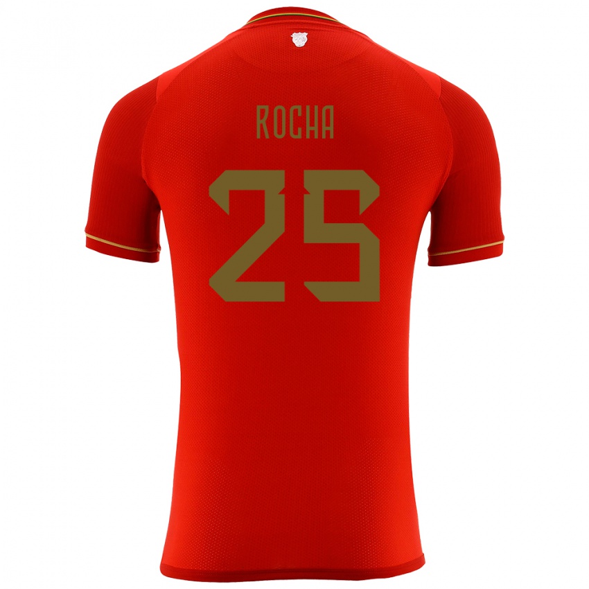 Niño Camiseta Bolivia Yomar Rocha #25 Rojo 2ª Equipación 24-26 La Camisa