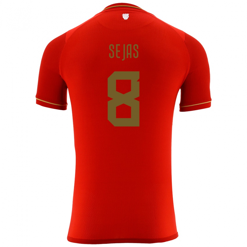 Niño Camiseta Bolivia Carlos Sejas #8 Rojo 2ª Equipación 24-26 La Camisa