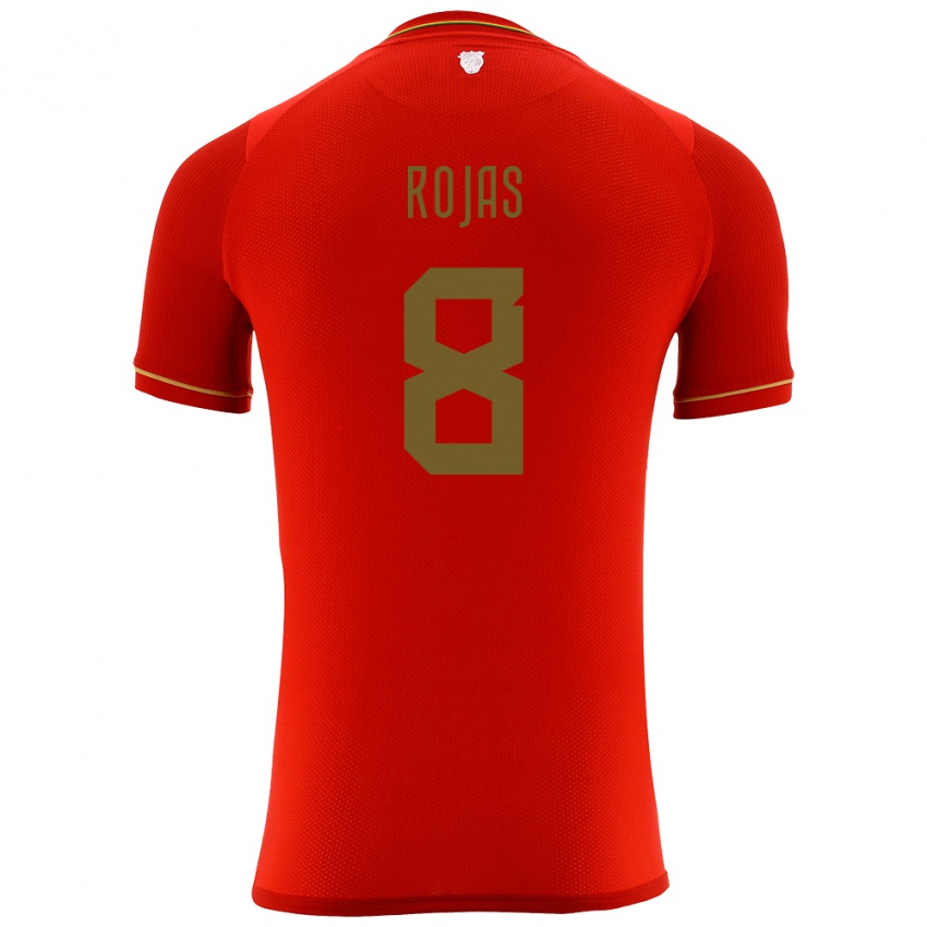 Niño Camiseta Bolivia Jairo Rojas #8 Rojo 2ª Equipación 24-26 La Camisa