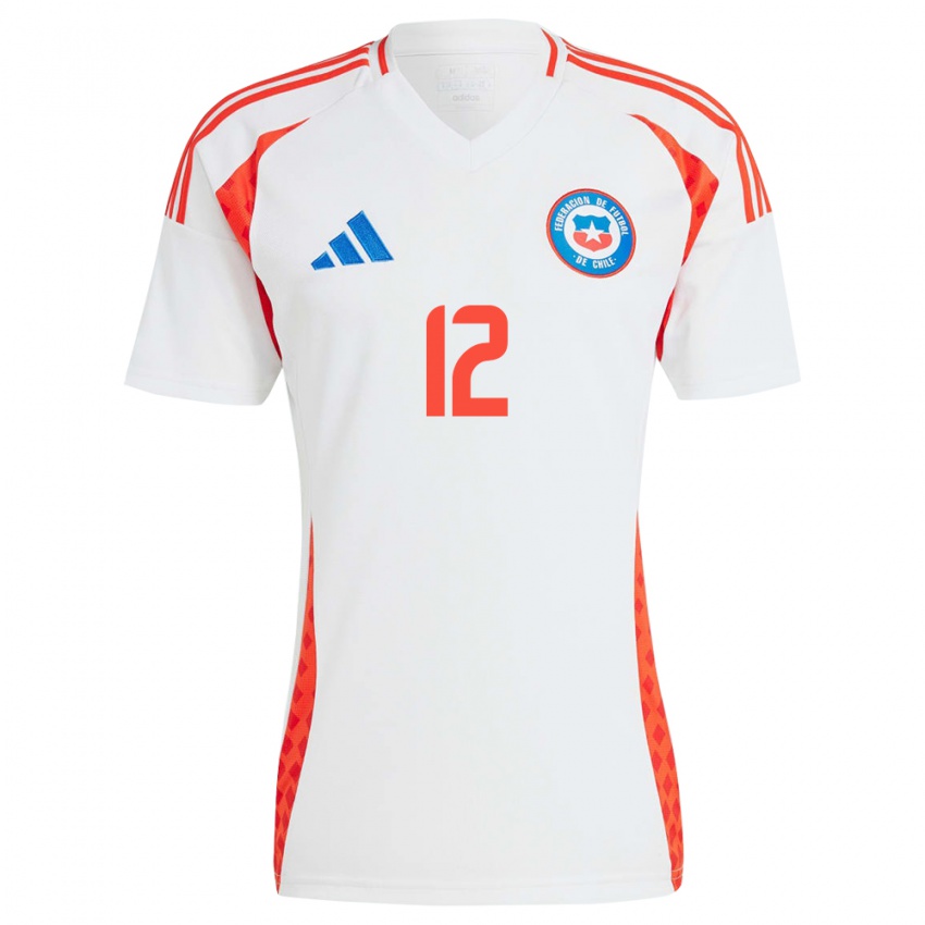 Niño Camiseta Chile Gabriel Arias #12 Blanco 2ª Equipación 24-26 La Camisa