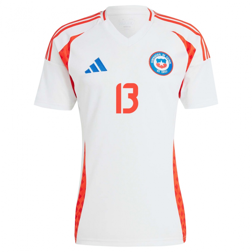 Niño Camiseta Chile Darko Fiamengo #13 Blanco 2ª Equipación 24-26 La Camisa