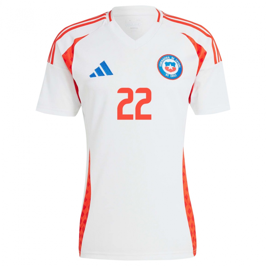 Niño Camiseta Chile Kathalina Guerrero #22 Blanco 2ª Equipación 24-26 La Camisa