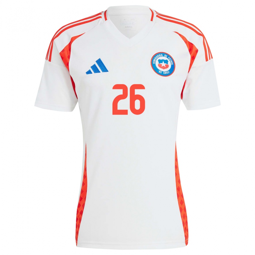 Niño Camiseta Chile Nicolás Fernández #26 Blanco 2ª Equipación 24-26 La Camisa