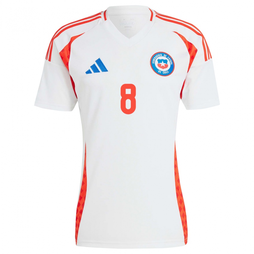 Niño Camiseta Chile Alexander Aravena #8 Blanco 2ª Equipación 24-26 La Camisa