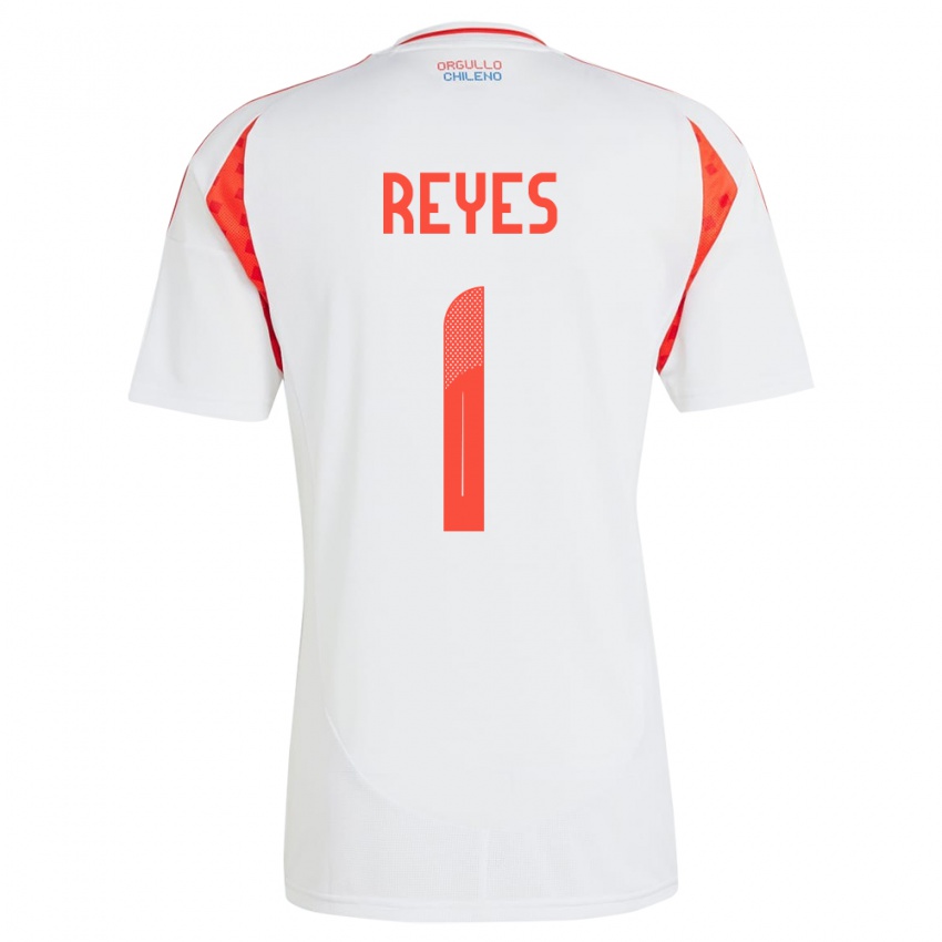 Niño Camiseta Chile Vicente Reyes #1 Blanco 2ª Equipación 24-26 La Camisa