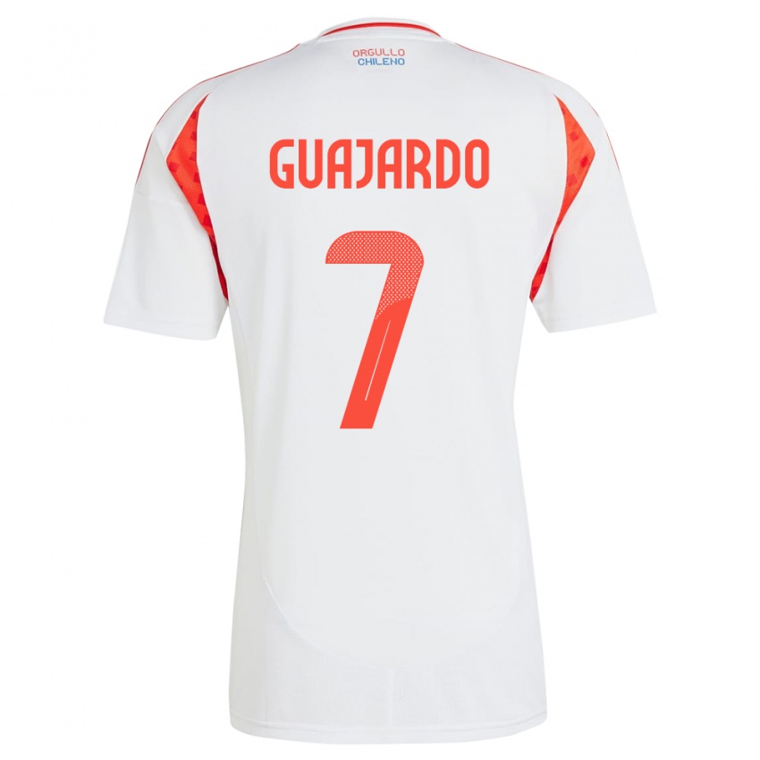 Niño Camiseta Chile Paolo Guajardo #7 Blanco 2ª Equipación 24-26 La Camisa