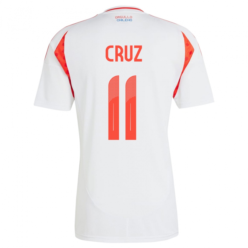 Niño Camiseta Chile Joan Cruz #11 Blanco 2ª Equipación 24-26 La Camisa