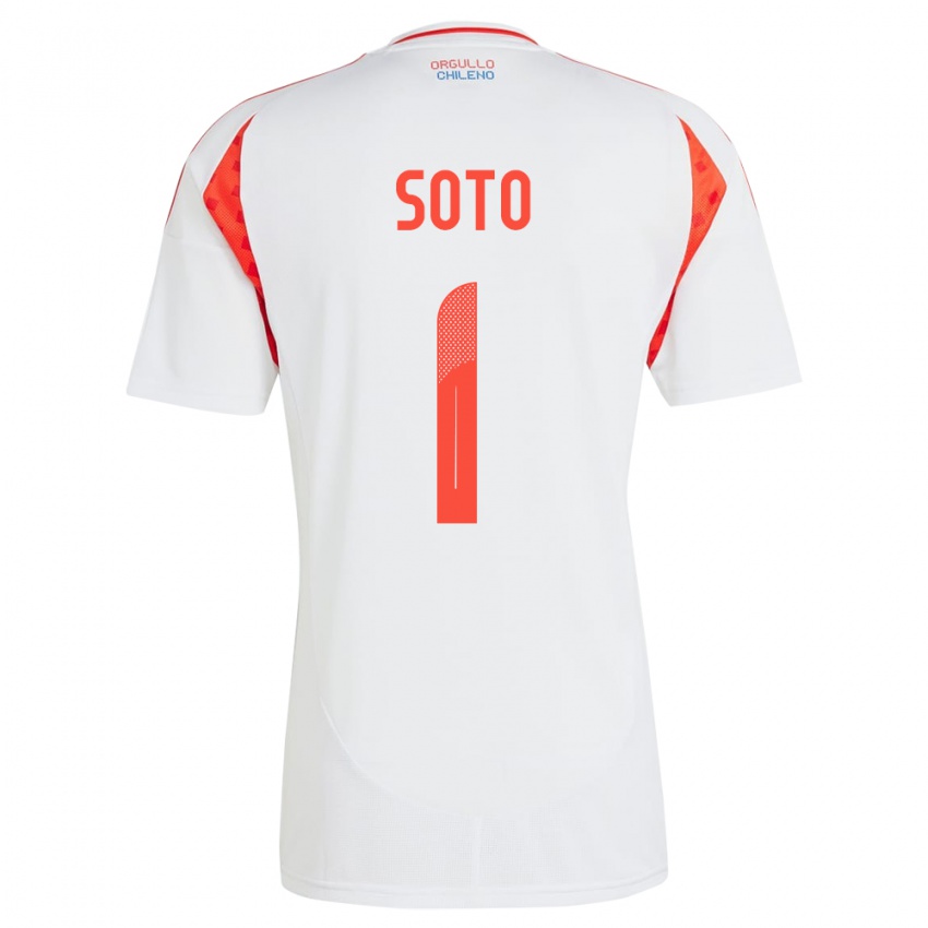 Niño Camiseta Chile Fernando Soto #1 Blanco 2ª Equipación 24-26 La Camisa